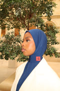 Hijab cagoule bleu saphir