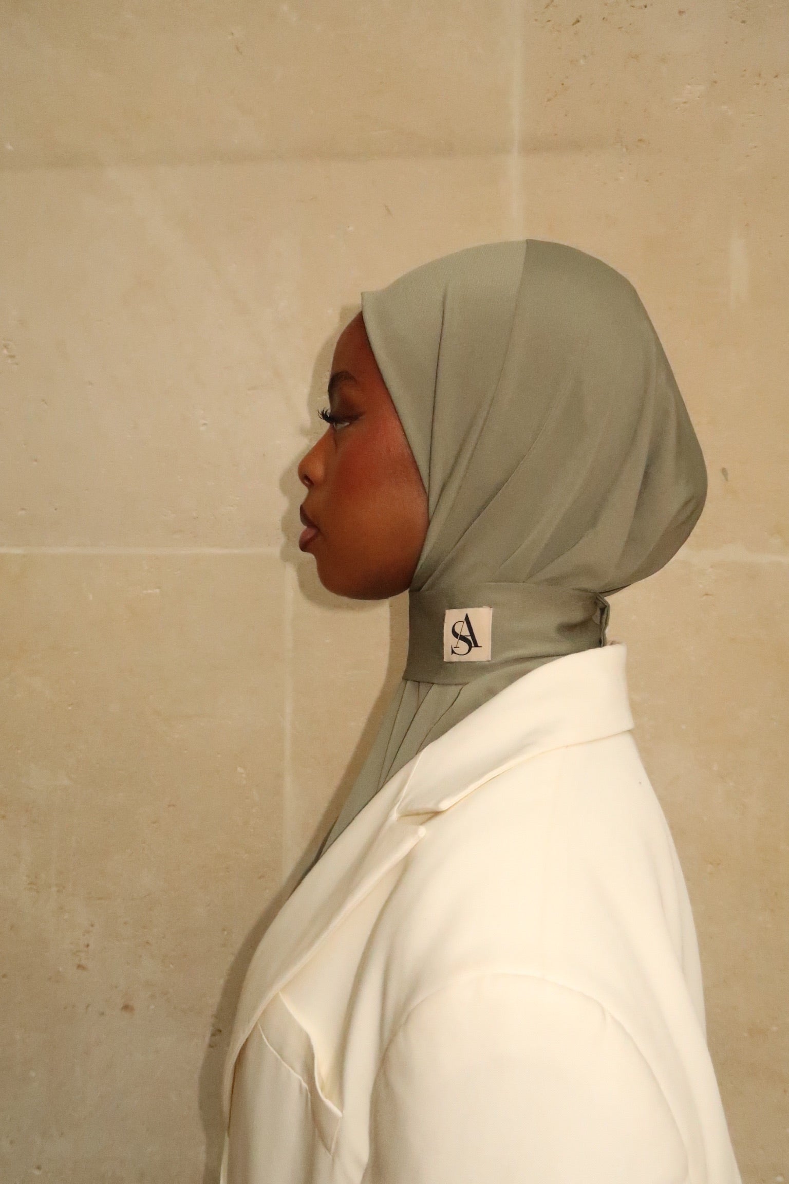 Hijab cagoule vert olive